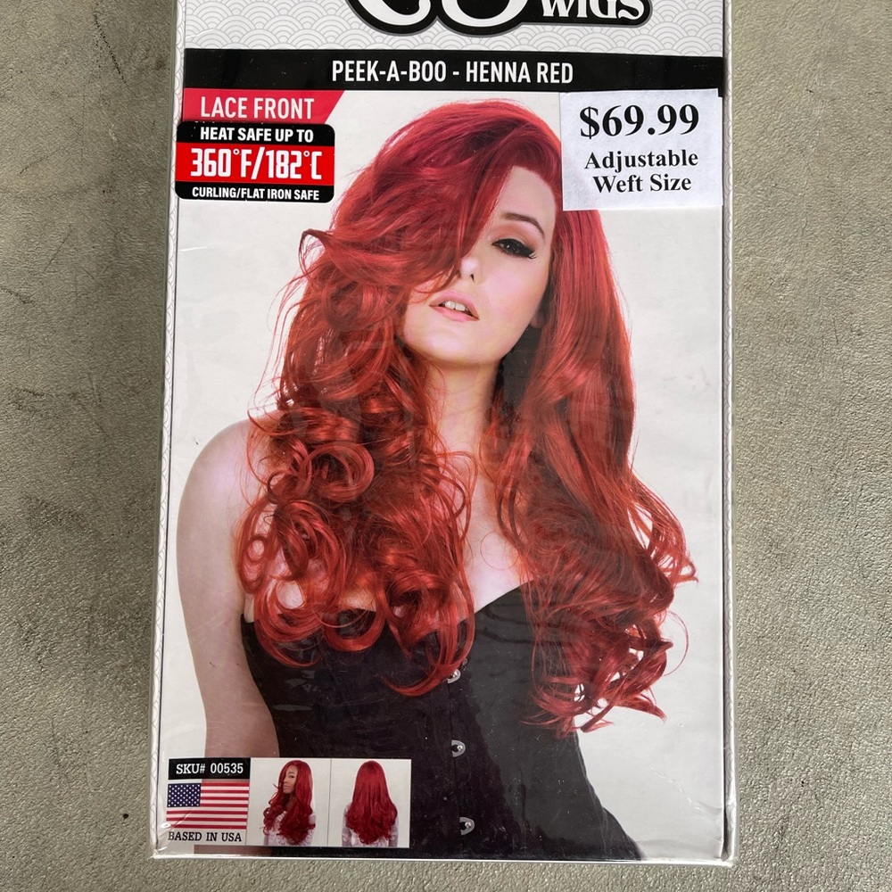 Rockstar Wigs: Peek-A-Boo - Henna Red! New!